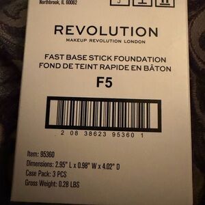 Revolution Fast Base Stick Foundation F5 x3